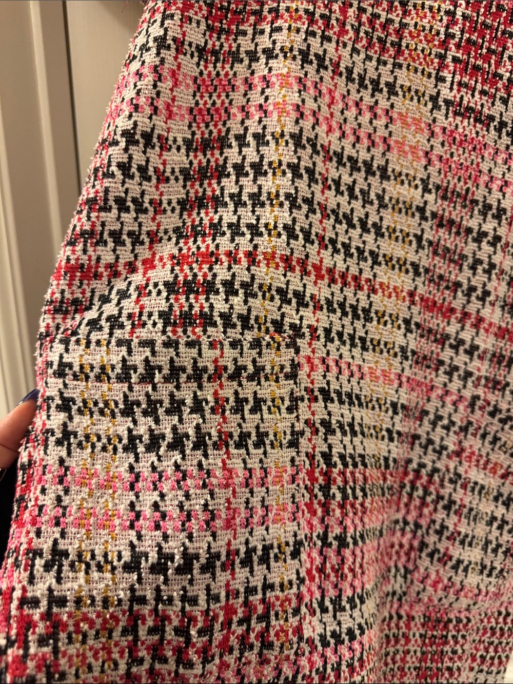 Zara Pink Black Cream Tweed Shift Dress - Picture 3 of 3
